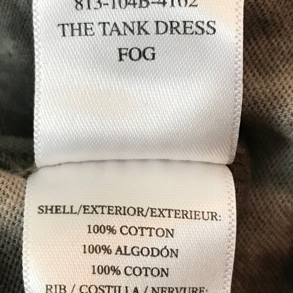 Rails The Tank Dress in Fog Grey 100% Cotton Size M - Picture 9 of 9